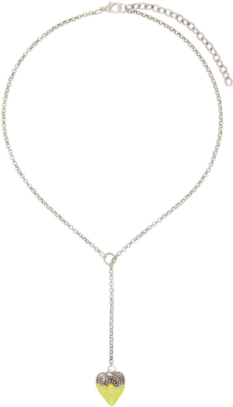 Halskæde Ottolinger Ottolinger Dipped Heart Y-Necklace Gul | 1251507121