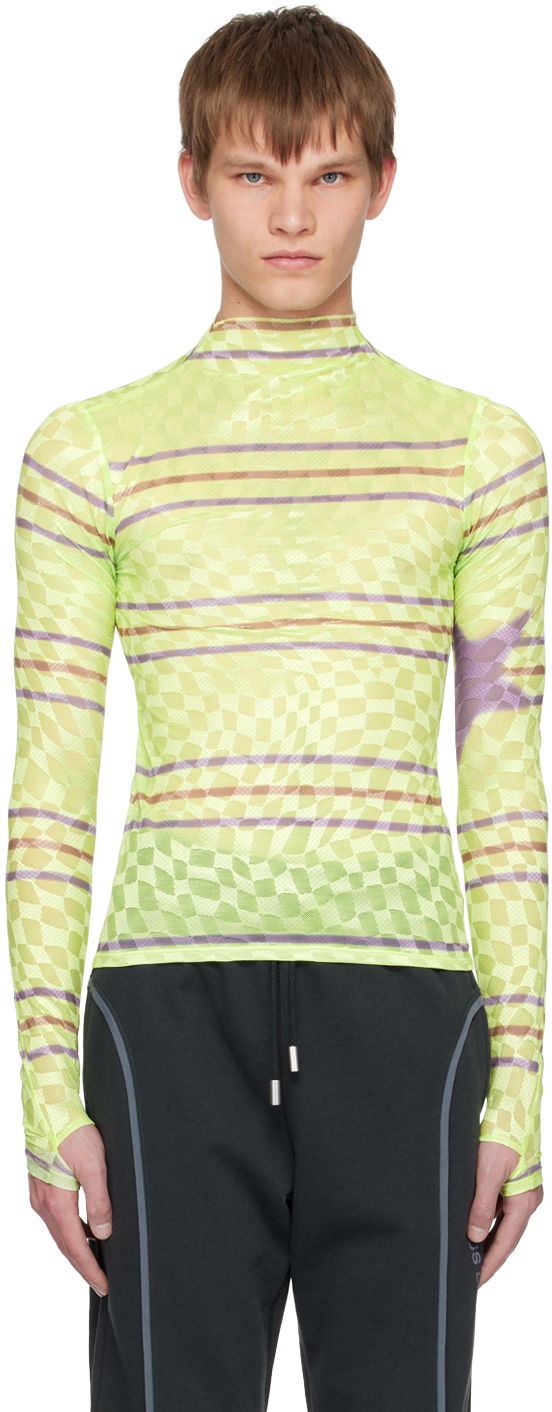 T-shirt Collina Strada Collina Strada Checkered Turtleneck Top Grøn | XX3221, 0