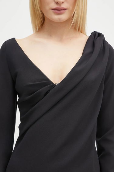 Kjole JW Anderson JW Anderson Shoulder Drape V-Neck Mini Dress Sort | DR0446.PG1573.999, 3