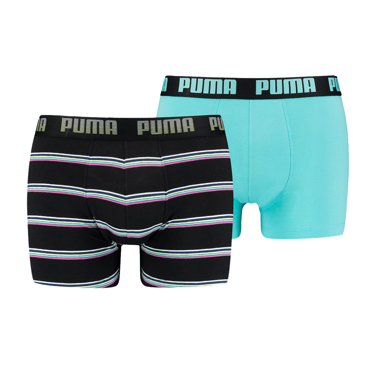 Boksere Puma Gradient Stripe Boxer, 2-Pack Turkis | 935035-01, 0