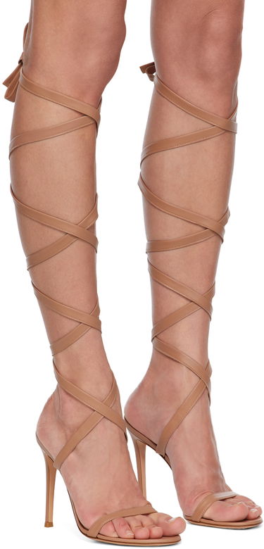 Tilbehør Gianvito Rossi Gianvito Rossi Borneo Heeled Sandals Beige | G32325.15RIC.NAP, 3