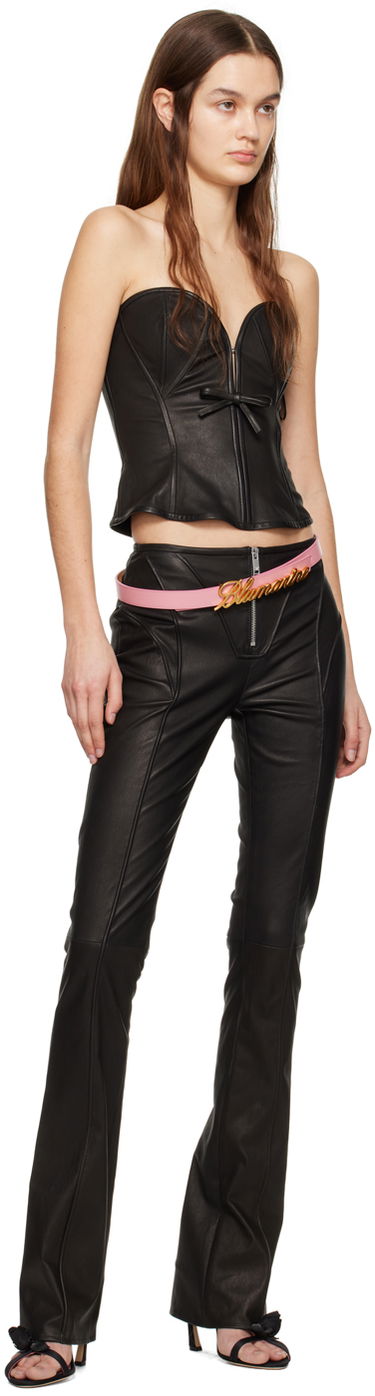 Bælter Blumarine Blumarine Logo Belt Sort | P422W223A, 4