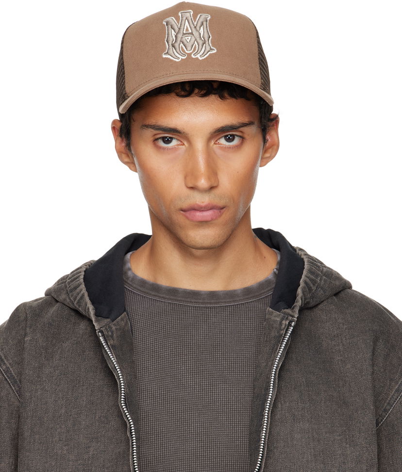 Kasket AMIRI AMIRI MA Outline Trucker Cap Brun | AMHATR1040