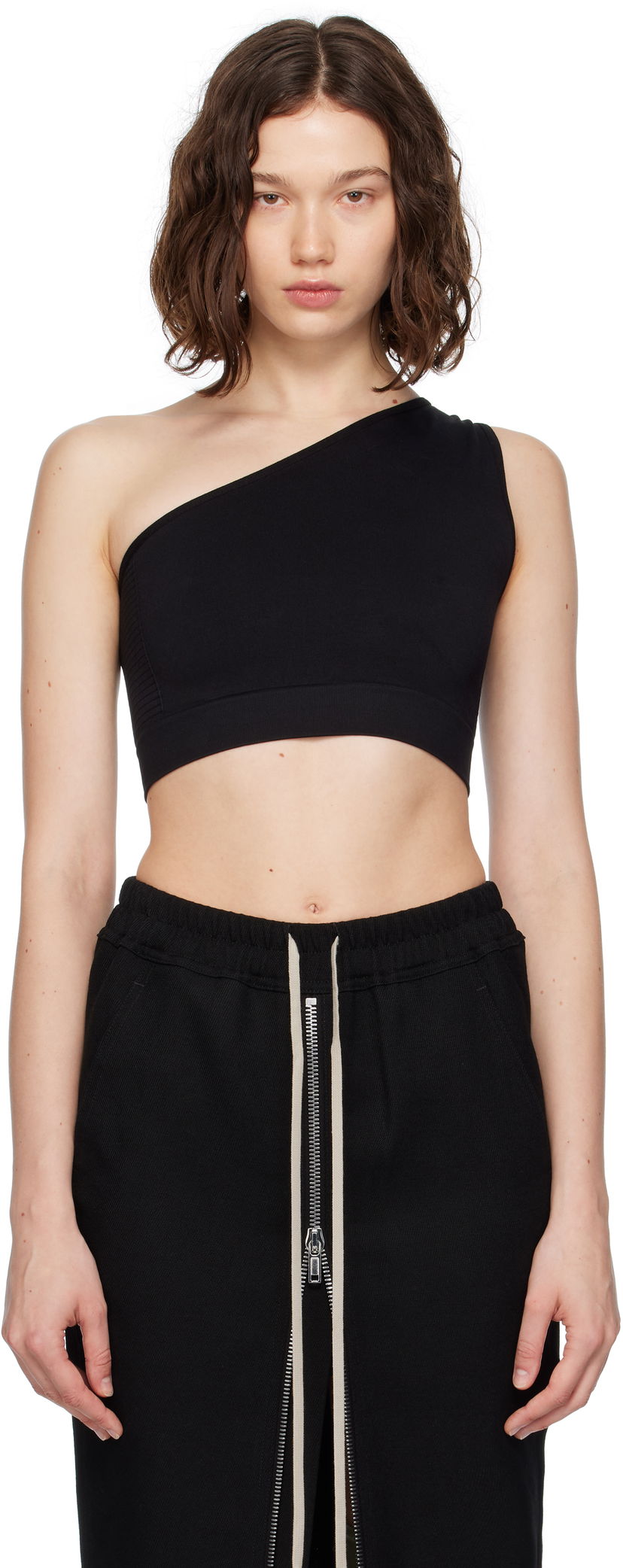 Bh Rick Owens Rick Owens Athena One-Shoulder Sport Bra Sort | RP02E4692 KSP