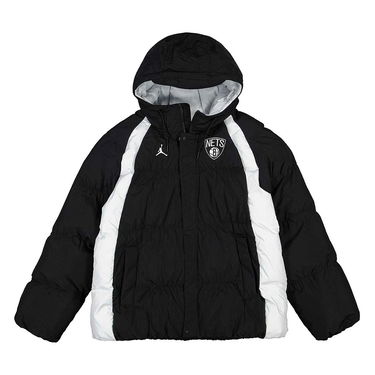 Puffer jakke Nike NBA Brooklyn Nets Courtside Puffer Jacket Sort | DN9769-010, 1
