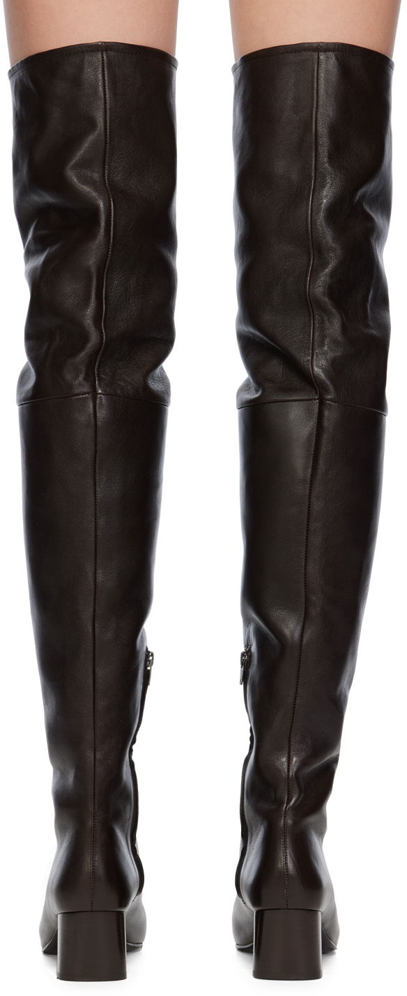 Sneakers og sko LEMAIRE Knee-High Leather Boots Brun | FO0070 LL0043, 1