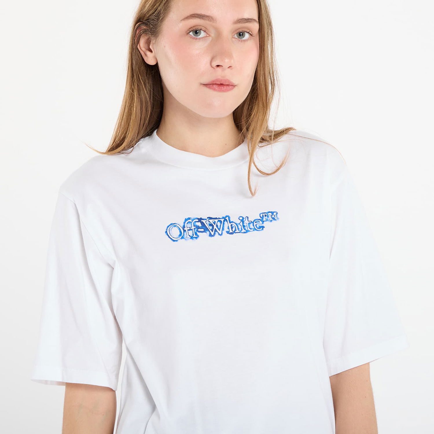T-shirt Off-White Off-White Cloudy Arrow Boxy T-Shirt Hvid | OWAA124F25JER0040147, 1