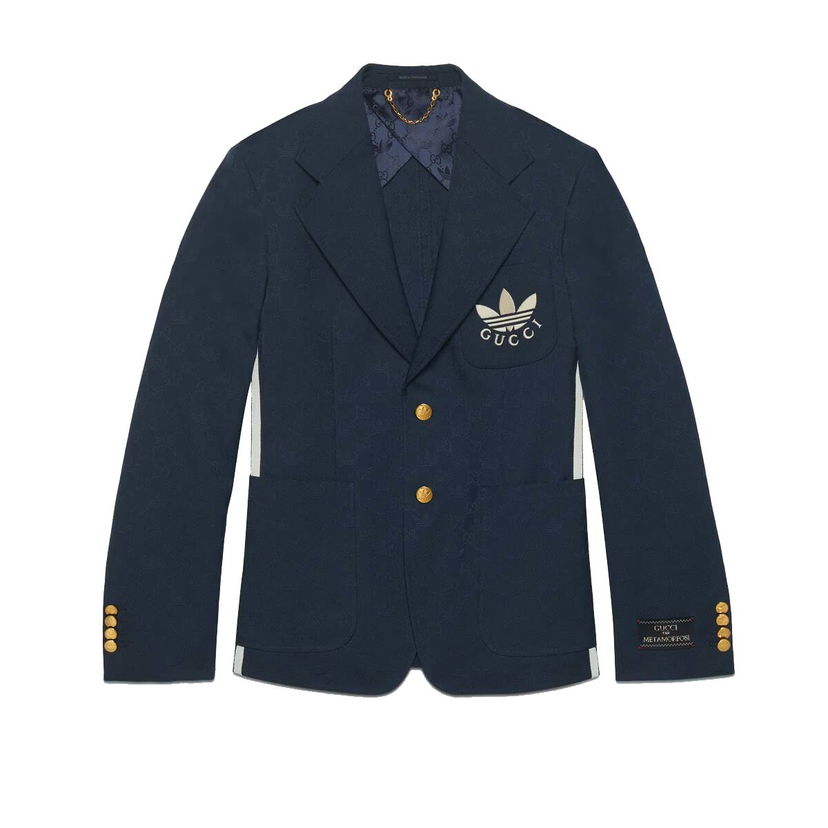 Jakke Gucci adidas x Polyester Formal Jacket Dark Blue Mørkeblå | ‎720968 ZAKQK 4433