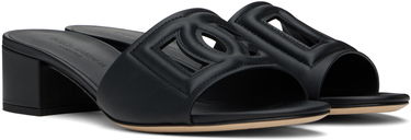Sneakers og sko Dolce & Gabbana Heeled Leather Sandals Sort | CR1139 AY329, 3