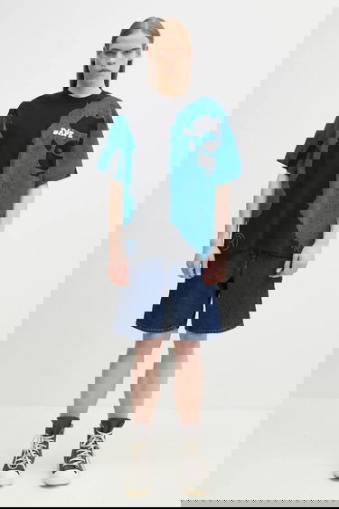 T-shirt BAPE A Bathing Ape Water Print College T-Shirt Sort | 1L30109339, 4