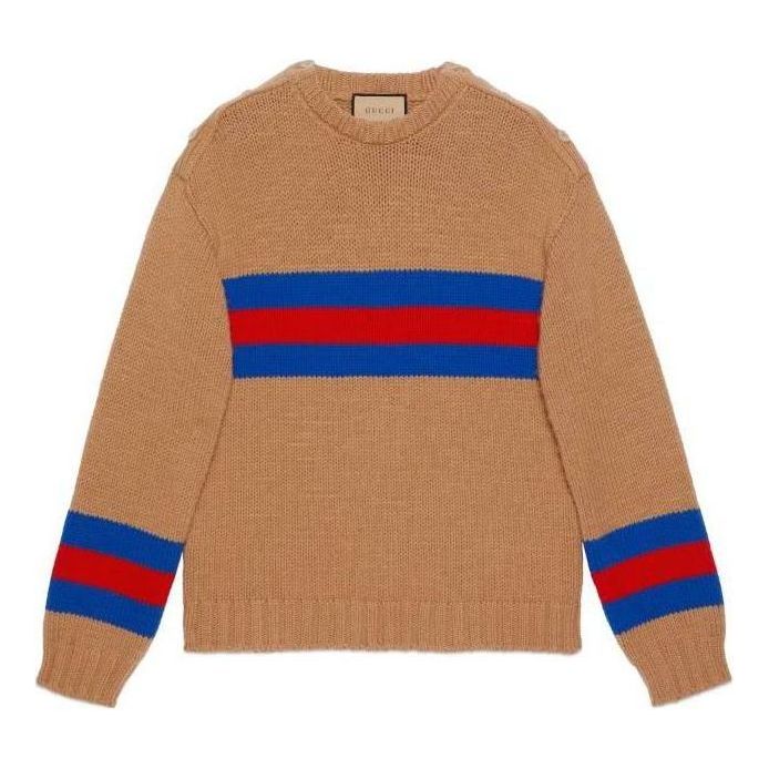 Sweater Gucci Wool Mohair Sweater With Web Brun | 750841-XKDF2-2032, 0