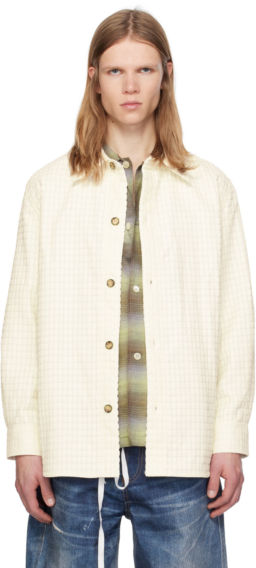 Skjorte Andersson Bell Long Sleeve Shirt Hvid | atb1134m