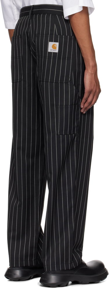 Bukser Carhartt WIP Striped Relaxed Fit Workwear Pants Sort | I034438_9, 4