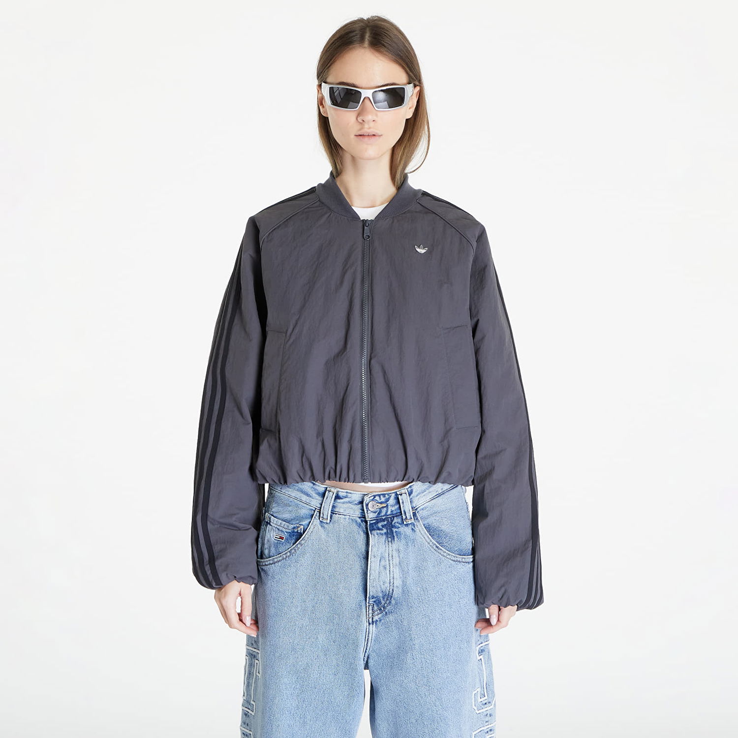 Bomberjakke adidas Originals refoil Oversized SST Jacket Grå | II5651, 0