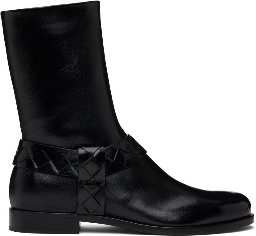 Tøj Bottega Veneta Bottega Veneta Achille Leather Boots Sort | 816615V3H901000