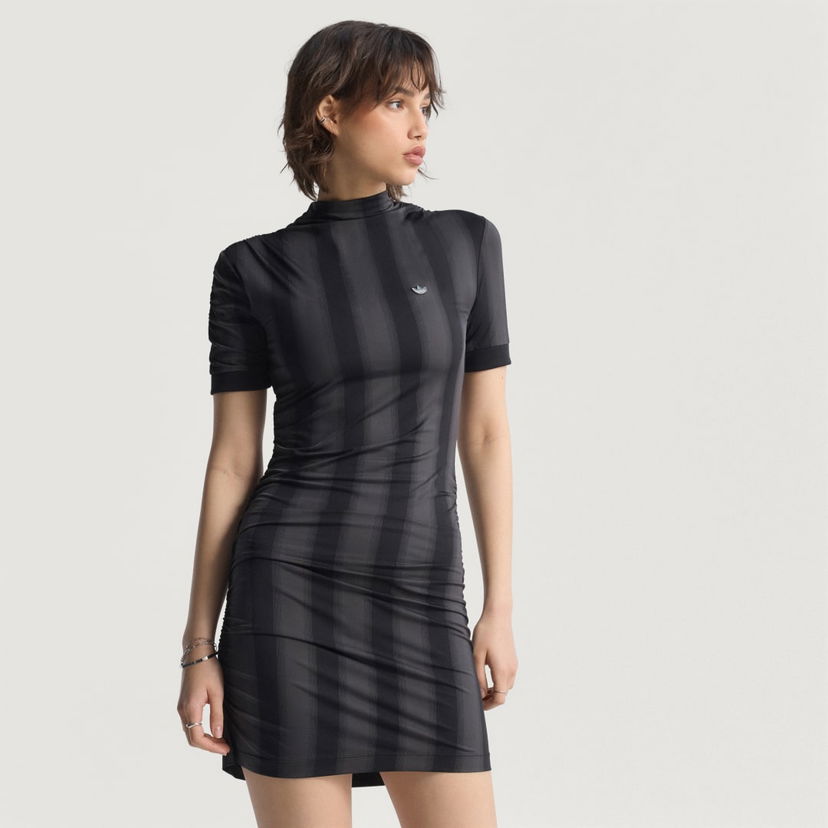 Kjole adidas Performance Fitted Short Sleeve Dress Sort | JW7315