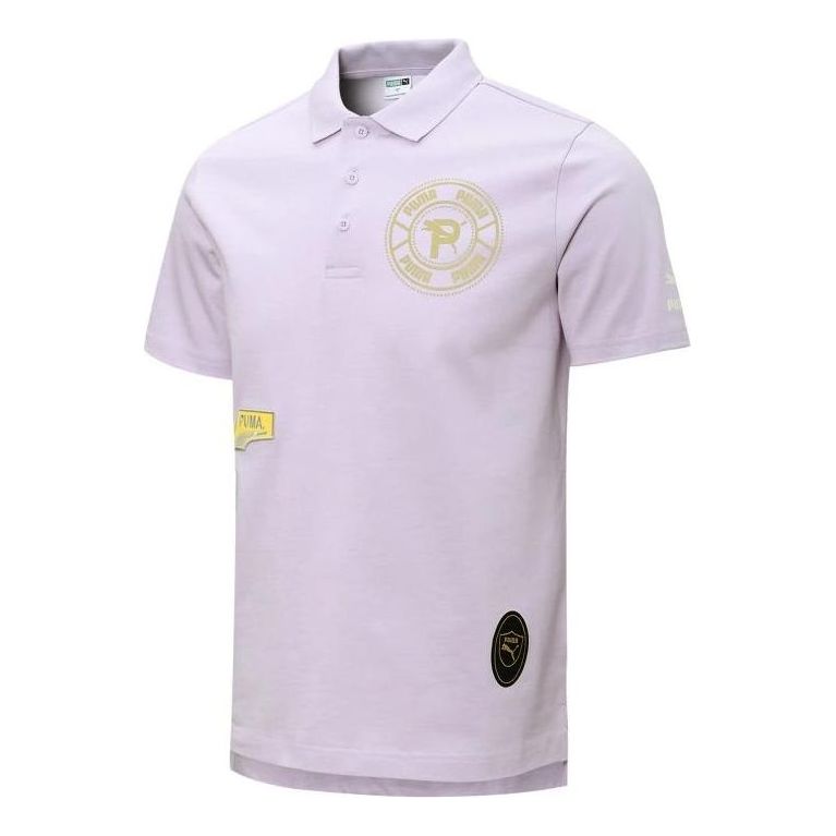 Polo skjorte Puma Mix Badge Polo Shirt Lilla | 537039-17, 0
