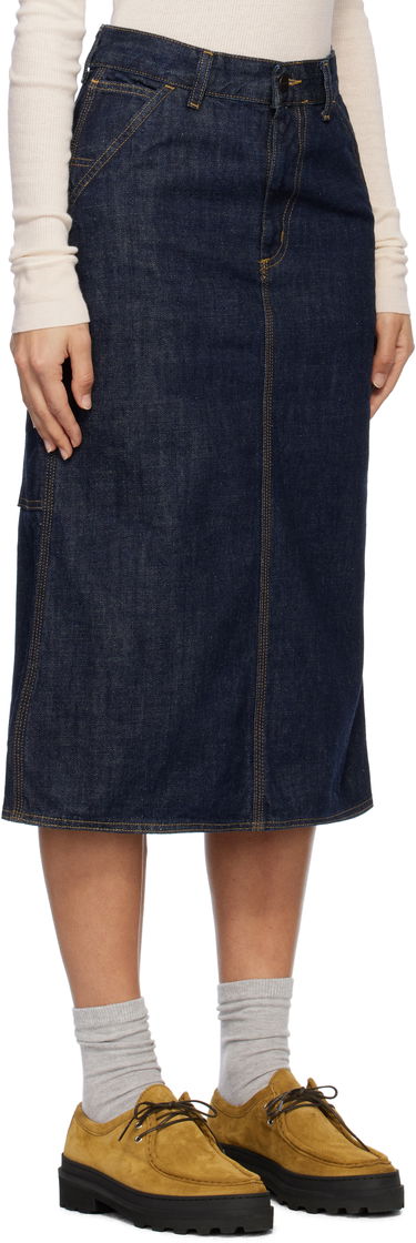 Nederdel Carhartt WIP Single Knee Denim Skirt Blå | I034224_8, 2