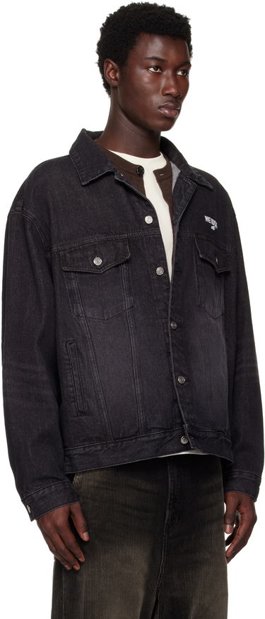 Jakke We11done We11done 1506 Trucker Denim Jacket Sort | WD-DJ1-23-913-U-BK, 4