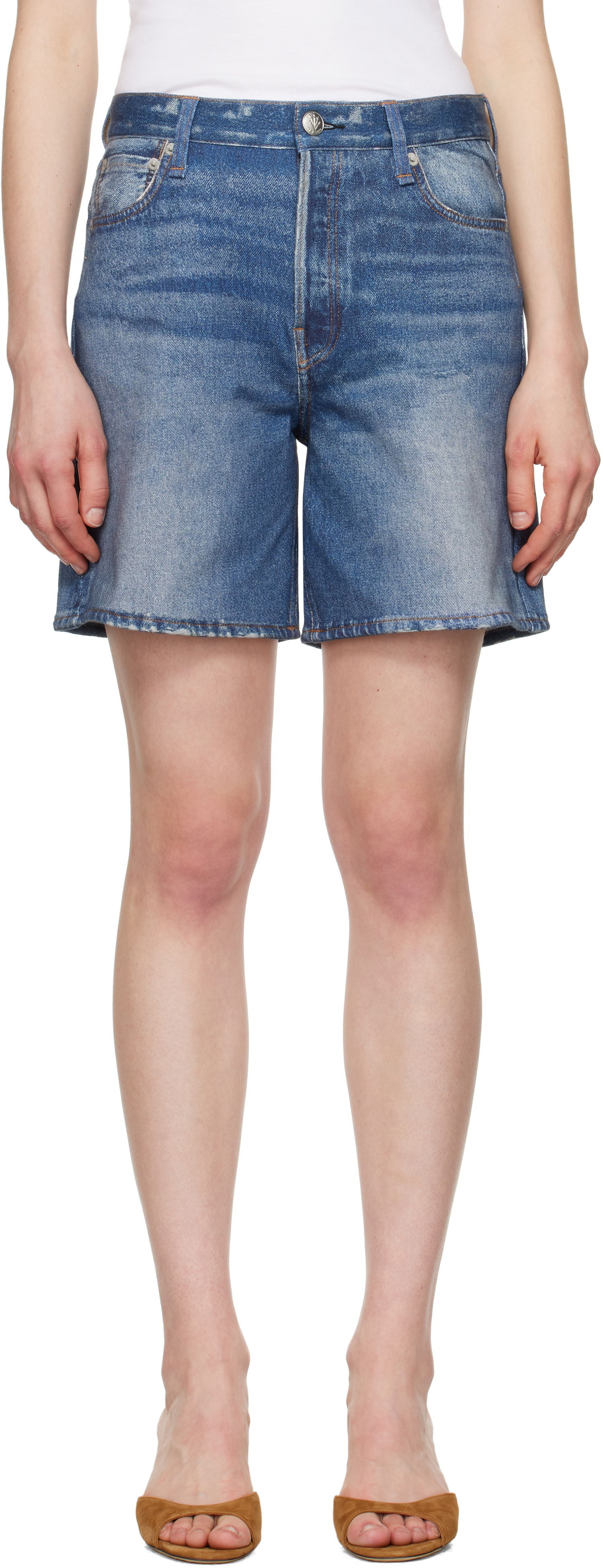 Shorts rag & bone Rag & Bone Miramar Terry Kaia Shorts Blå | WCW25S90008200, 0