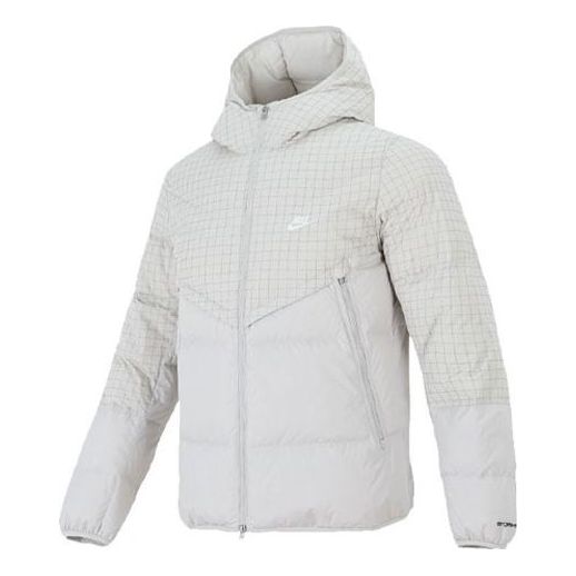 Puffer jakke Nike Hooded Down Jacket Grå | DD6964-072