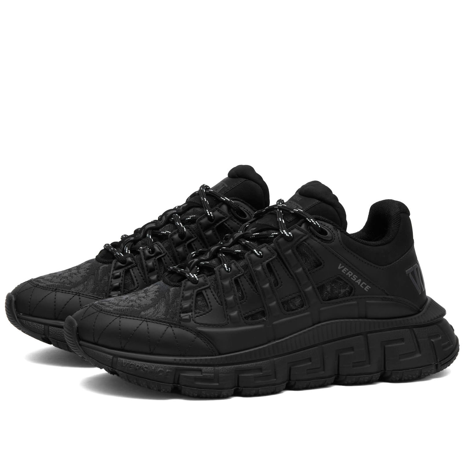 Sneakers og sko Versace Men's Baroque Trigreca Sneaker Black/Anthracite Sort | DSU8094-1A09769-2B580, 0