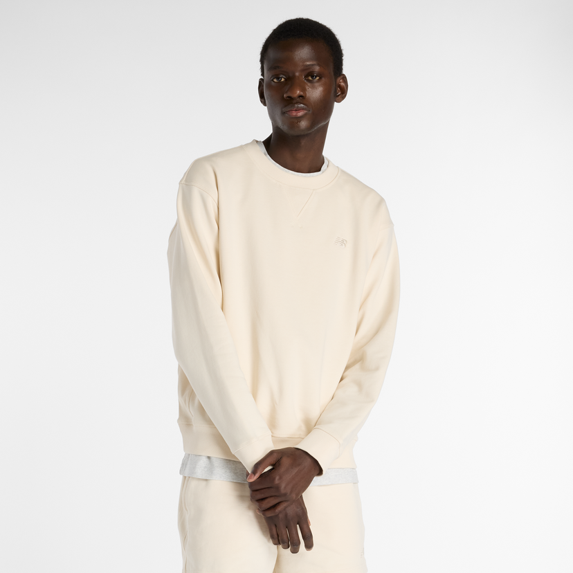 Sweatshirt New Balance Crewneck Sweatshirt Beige | NBMT41506PEF