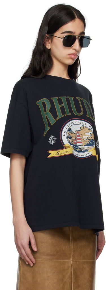 T-shirt Rhude Rhude Monaco Regatta Graphic T-Shirt Sort | RHSS25TT13012, 1