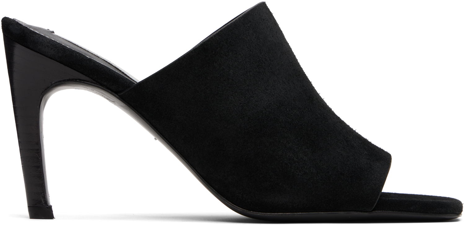 Tøj TOTEME TOTEME Bandeau Suede Mules Sort | 253-WAS0245-LE0004, 0