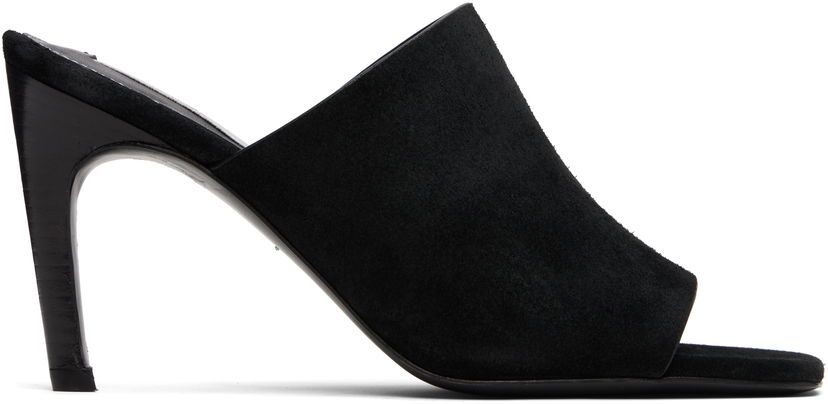 Tøj TOTEME TOTEME Bandeau Suede Mules Sort | 253-WAS0245-LE0004