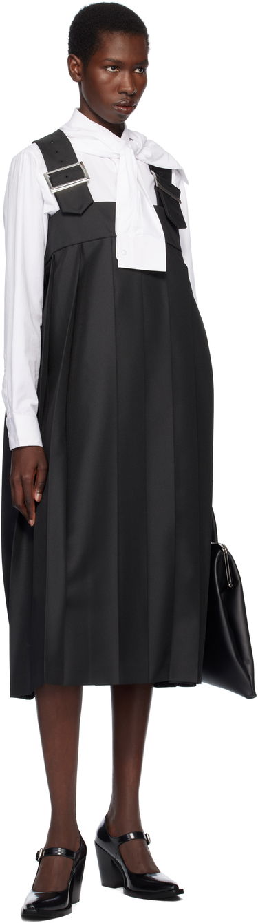 Kjole Comme des Garçons Comme des Garçons Gabardine Midi Dress Sort | RO-A005-051-1, 3