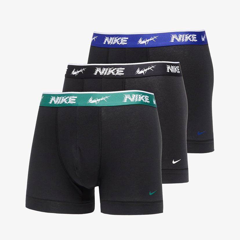 Boksere Nike DRI-FIT Everyday Cotton Stretch Trunk 3-Pack Black Sort | 0000KE1008-EYC