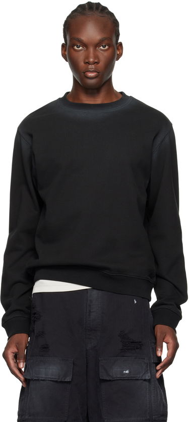 Sweater We11done Faded Sweatshirt Sort | WD-TS2-24-721-U-BK, 0