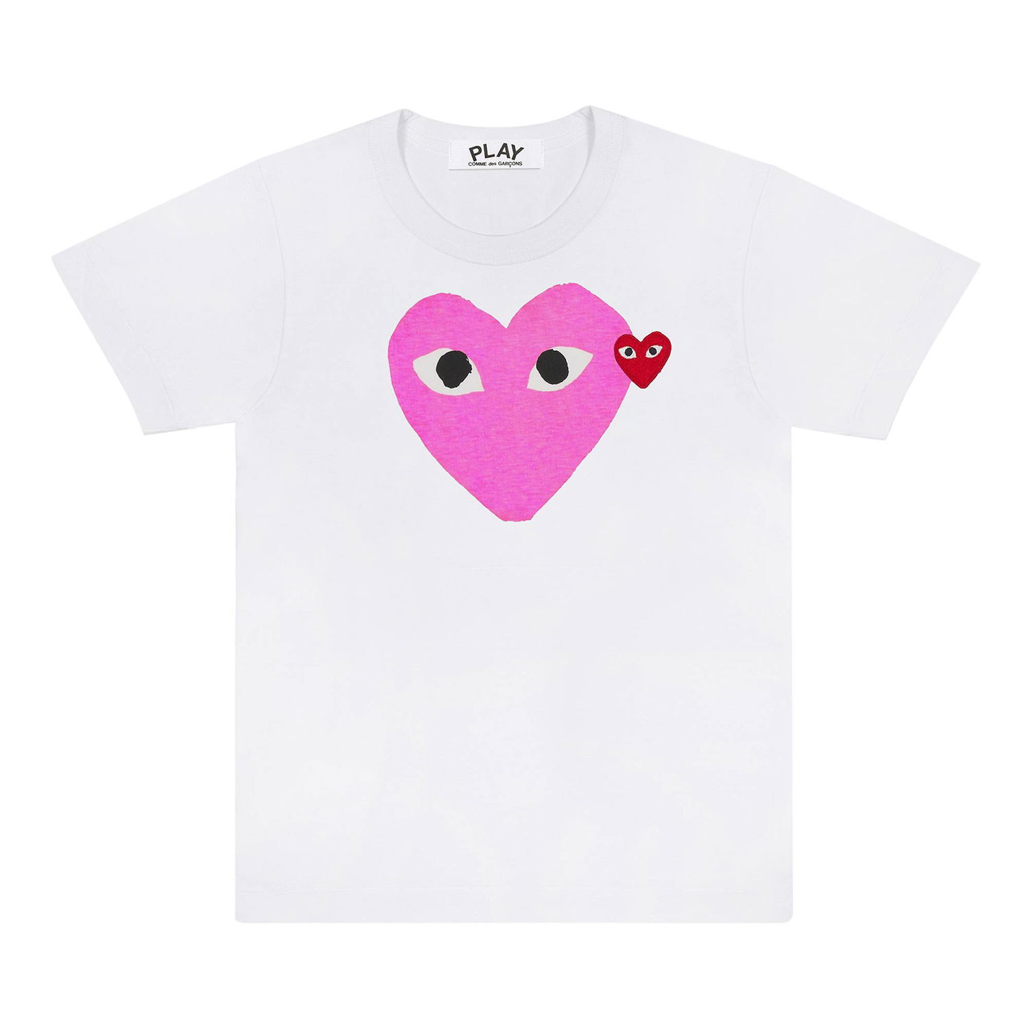 T-shirt Comme des Garçons PLAY Colored Heart T-Shirt Hvid | AZ T105 051 4, 1