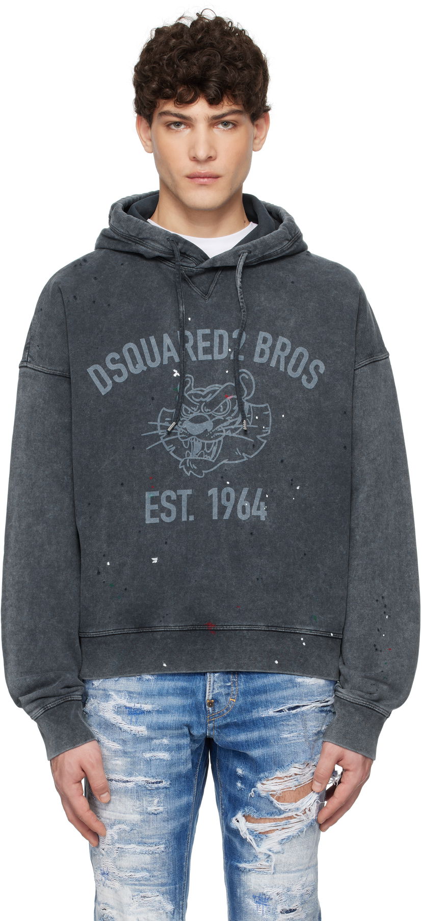 Sweatshirt DSQUARED2 Dsquared2 Cypro Fit Hoodie Grå | S74GU0848_S25030