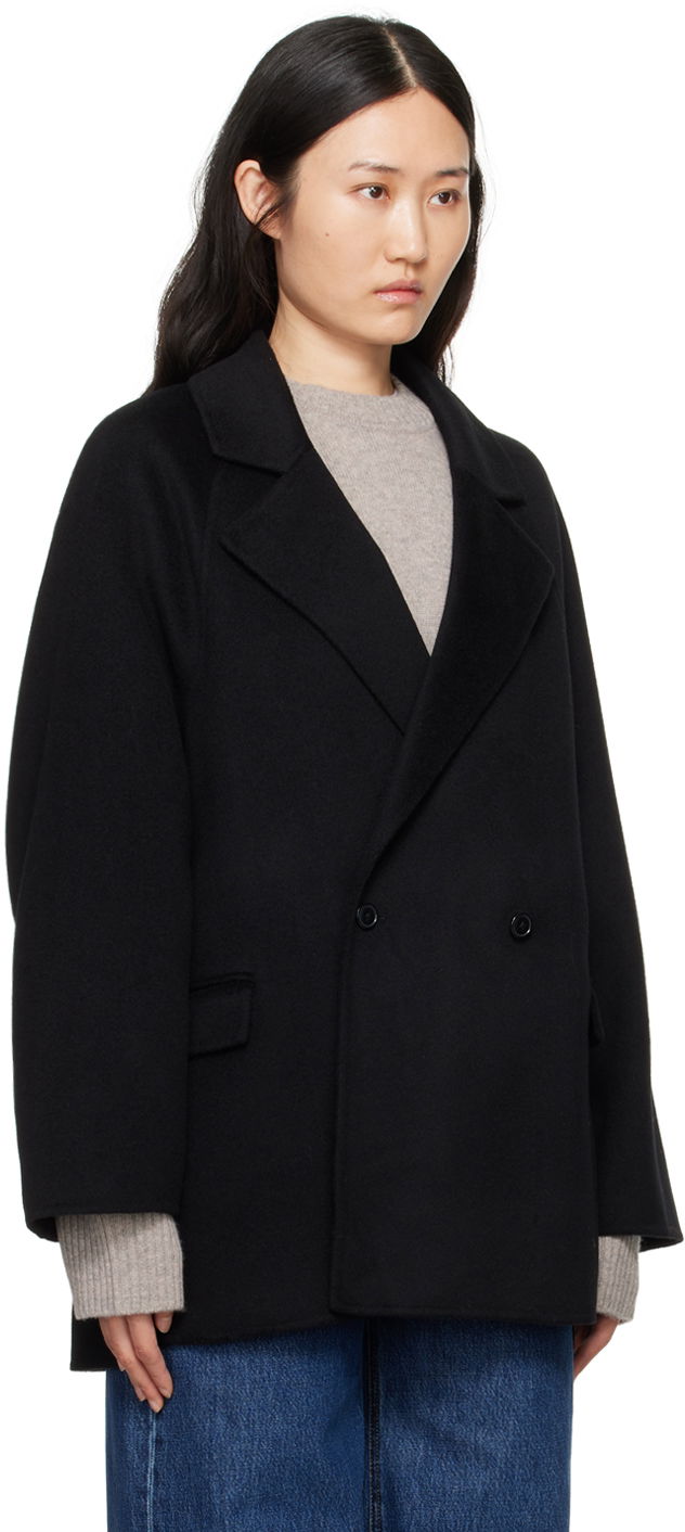 Frakker Loulou de Saison Loulou de Saison Gary Double-Breasted Coat Sort | GARY, 1
