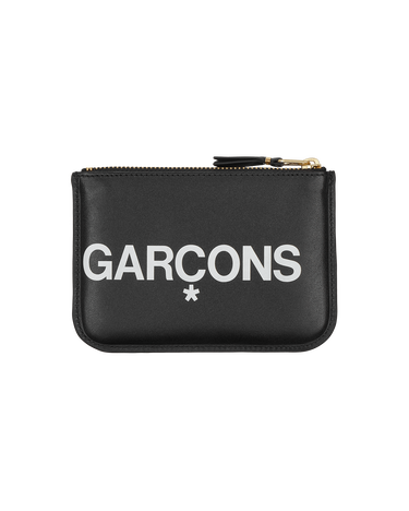 Tegnebog Comme des Garçons Huge Logo Zip Pouch Sort | SA8100HL 1, 2