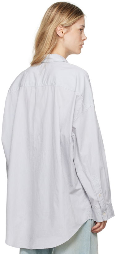 Skjorte R13 R13 Drop Neck Striped Shirt Blå | R13W7469-302, 2