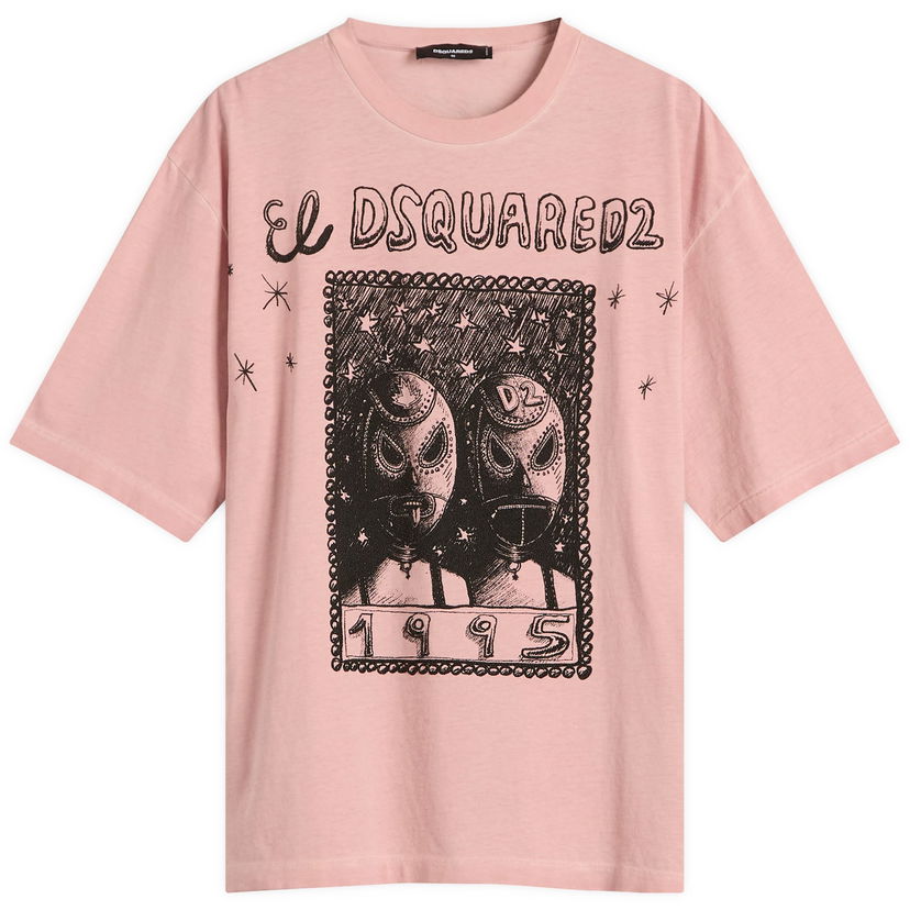 T-shirt DSQUARED2 Dsquared2 Loose Fit Graphic T-Shirt Lyserød | S71GD1555-D20035-235