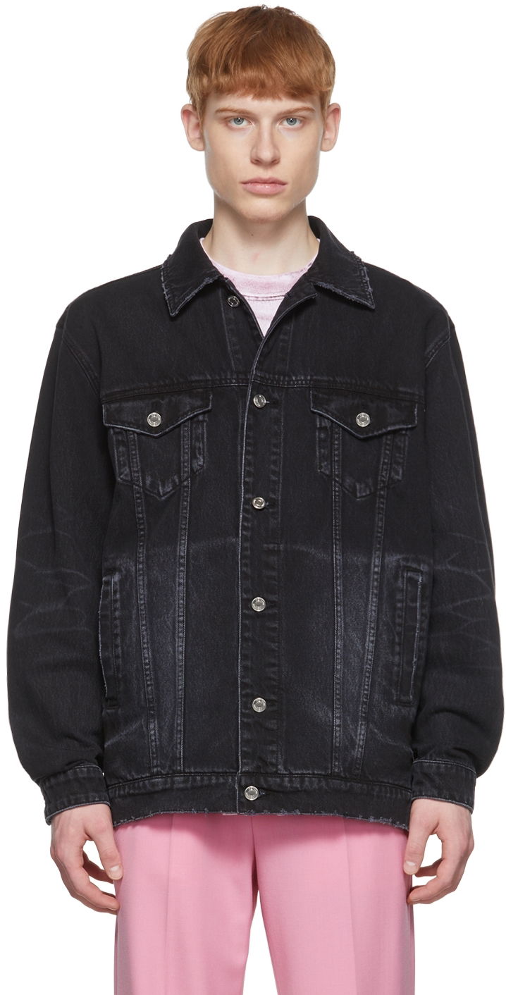 Jakke We11done Denim Jacket Sort | WD-DJ1-22-354-U-WB