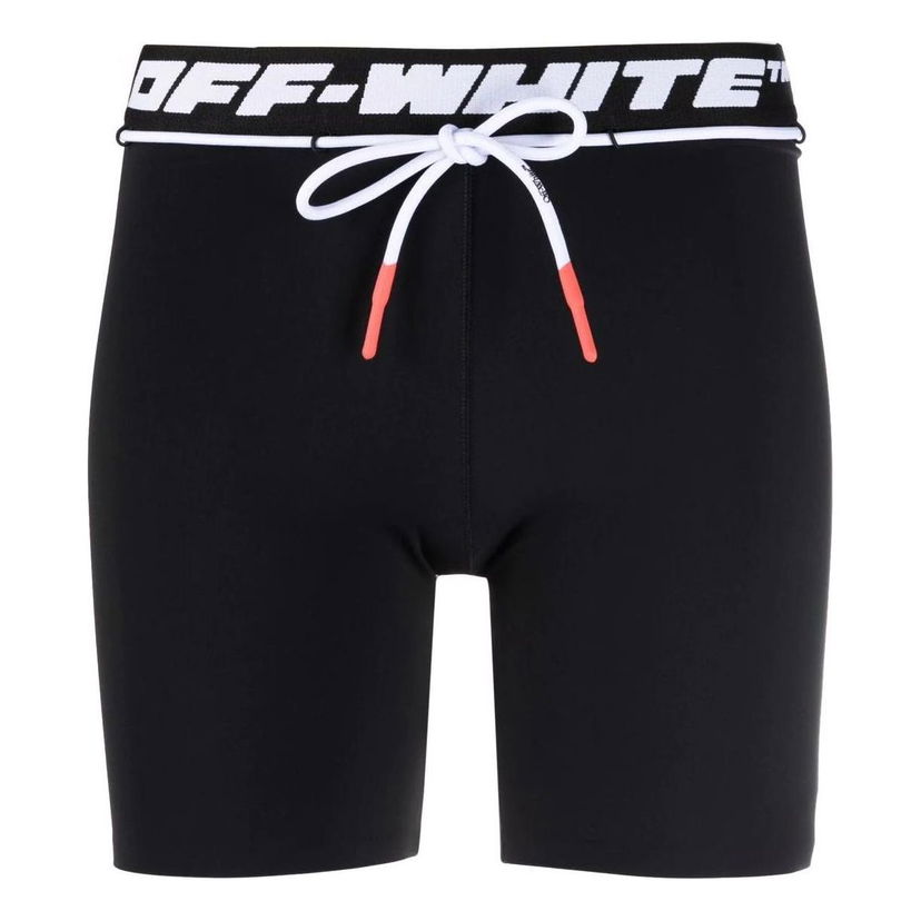 Shorts Off-White Logo-Waistband Running Shorts Sort | OWVH025C99JER0011000