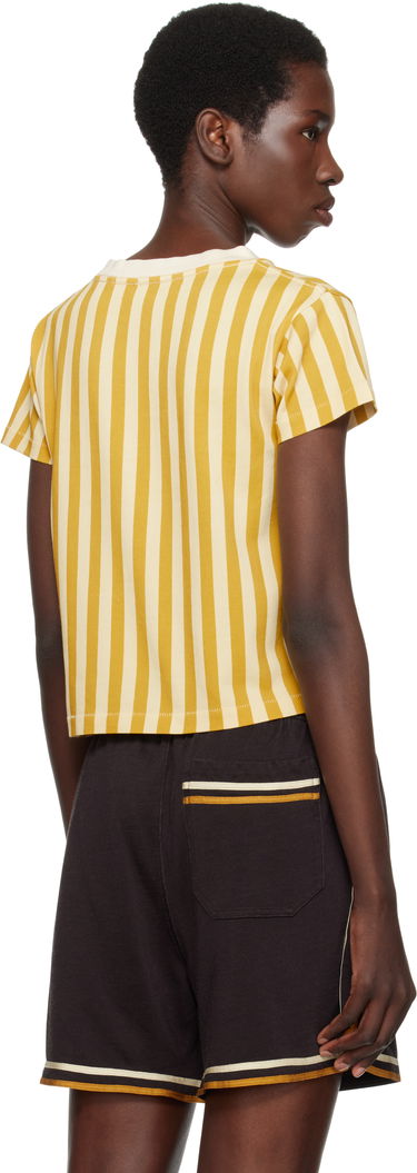 Crop top Bode Bode Striped Cropped T-Shirt Gul | WRS25CS023, 2