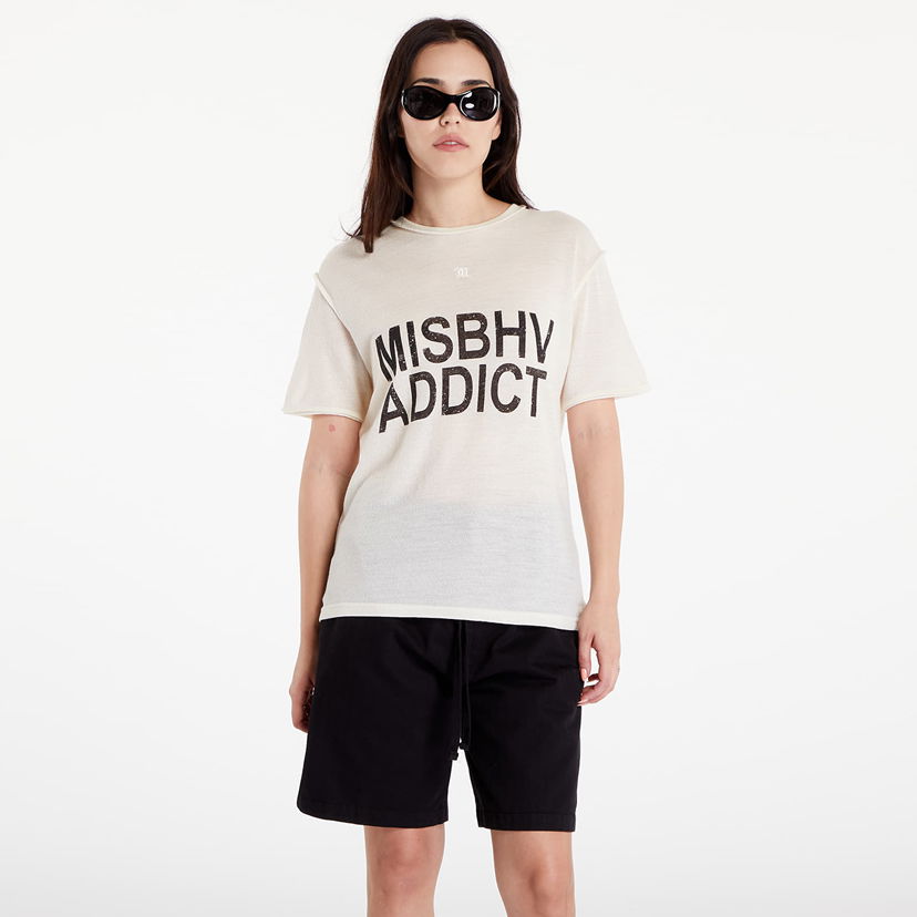 T-shirt MISBHV Addict T-Shirt UNISEX Off White Hvid | 241M141
