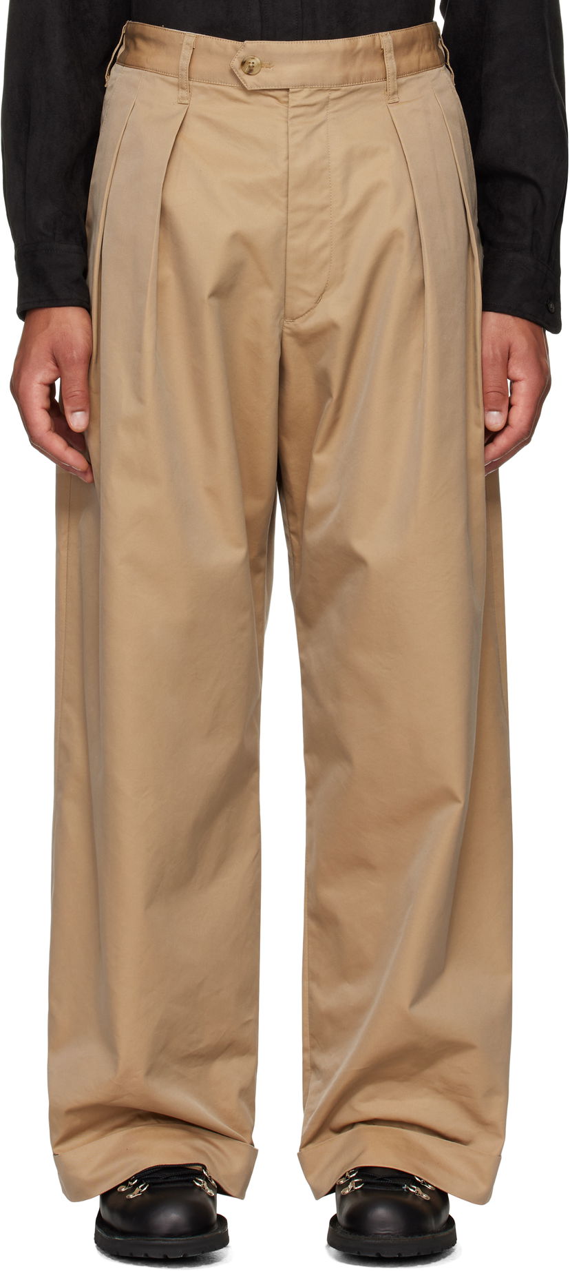 Bukser Engineered Garments Oxford Trousers Beige | 24F1F031