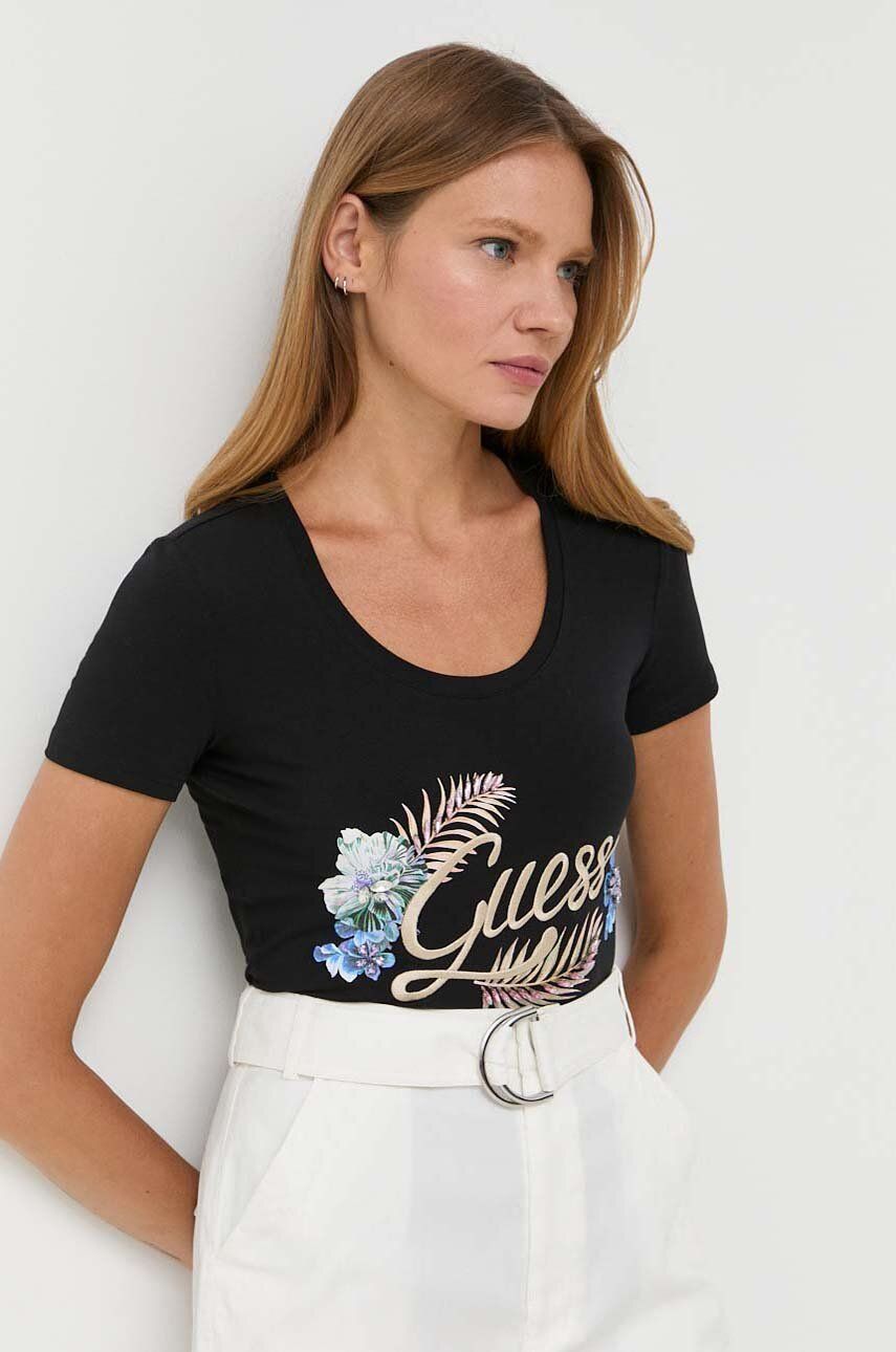 T-shirt GUESS Logo Tee Sort | W3GI40.J1314, 0