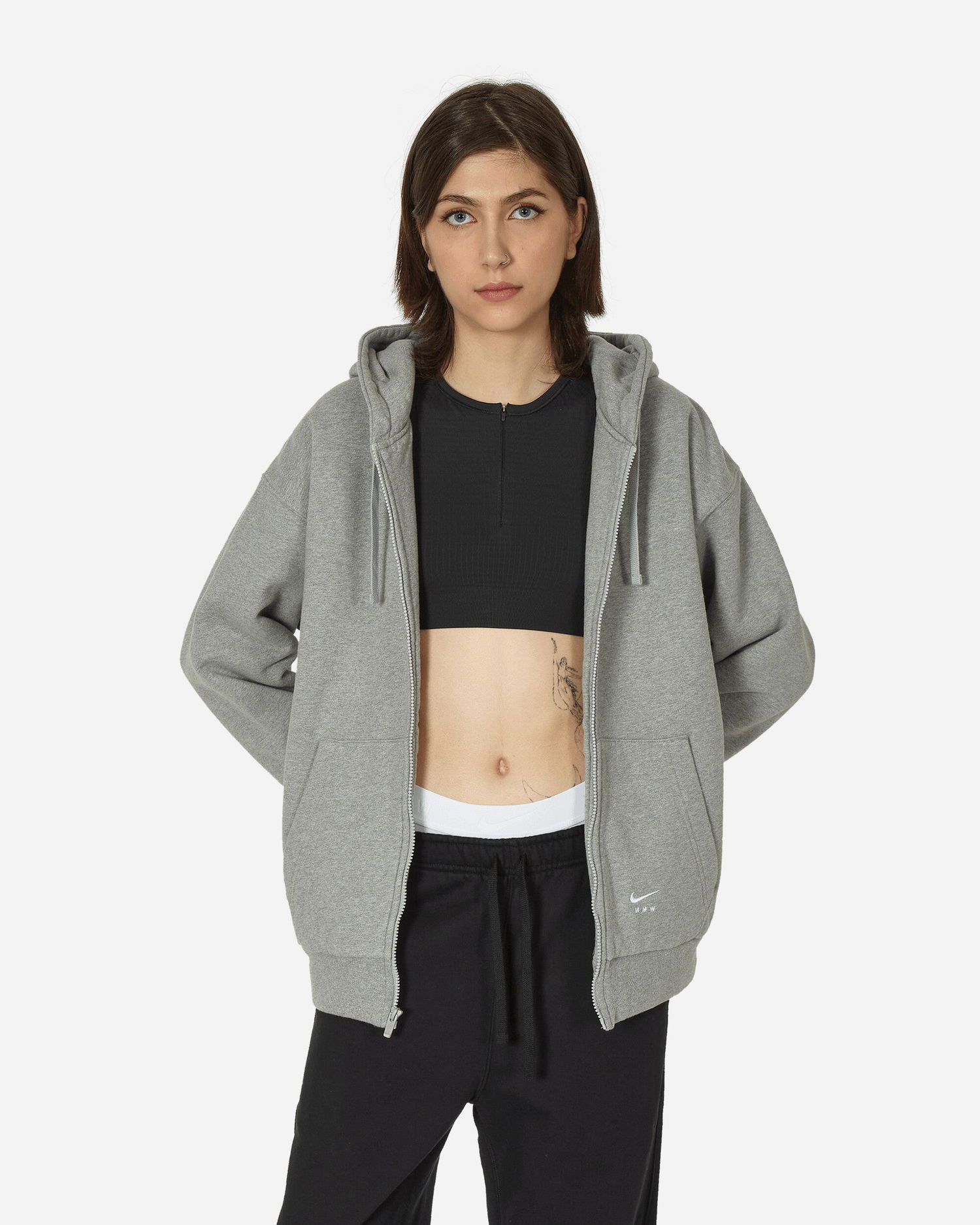 Sweatshirt Nike MMW Full-Zip Fleece Hoodie Grey Heather Grå | DR5362-050, 0