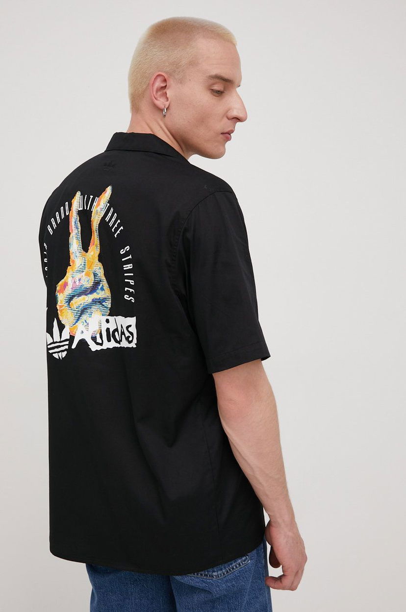 Skjorte adidas Originals adidas Originals HT1654 Regular Fit T-Shirt Sort | HT1654