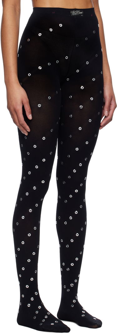 Sokker We11done We11done Eyelet Tights Sort | WD-LE0-25-285-W-BK, 1