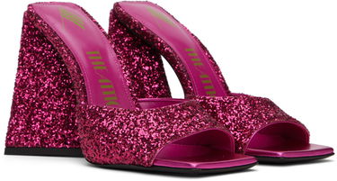 Skopleje The Attico Attico Devon Glitter Mules Lyserød | 227WS000 G001, 3