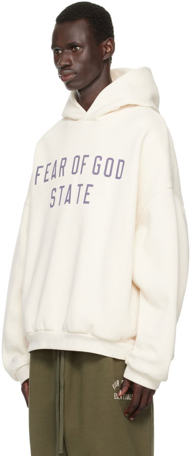 Sweatshirt Fear of God Essentials Logo Print Hoodie Hvid | 192BT246252F, 3
